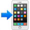 Mobile Phone With Arrow emoji on Apple